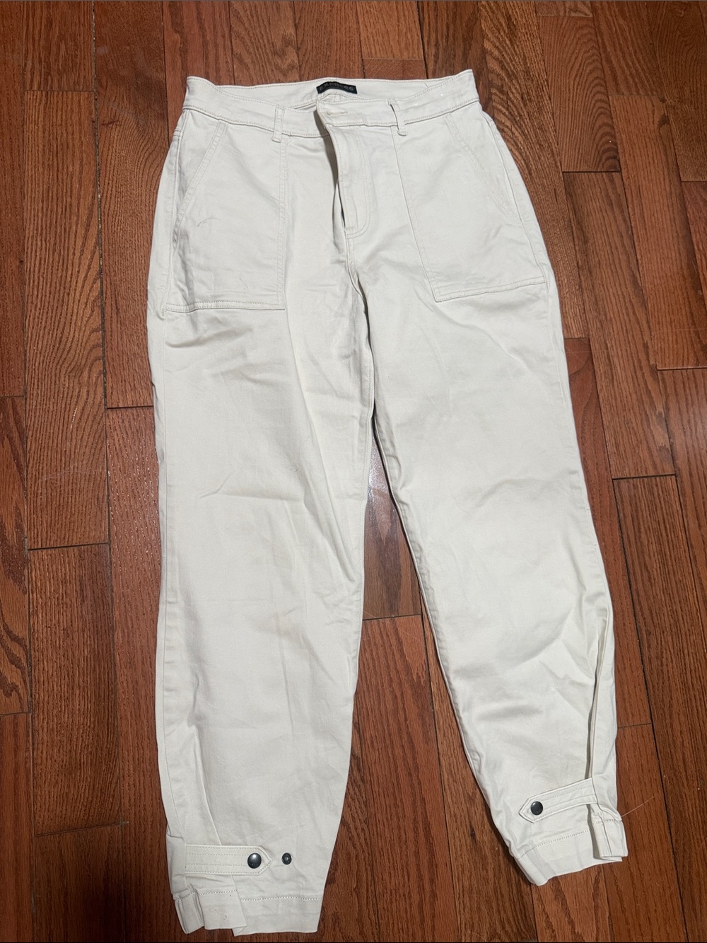 Express  Cream Utility Cotton Pants